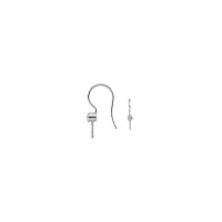 CleverEve 2014 Luxury Series One Pair of .015 ct tw Diamond 14K White Gold Semi Mount Ear Wire & Post 14.25 x 3.50mm for 4.0 x 8.0mm Pearl CleverEve 2014 Luxury Series One Pair of .015 ct tw Diamond 14K White Gold Semi Mount Ear Wire & Post 14.25 x 3.50mm for 4.0 x 8.0mm Pearl