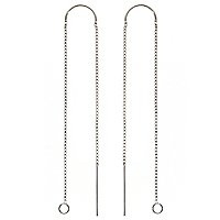 Sterling Silver Ear Threads Threaders 5 Inch with Bridge & Loop Sterling Silver Ear Threads Threaders 5 Inch with Bridge & Loop