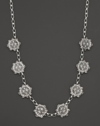 Intricately wrought sterling silver leaves form an elegant necklace. By Buccellati. Intricately wrought sterling silver leaves form an elegant necklace. By Buccellati.
