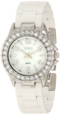 XOXO Women's XO2009 Swarovski Crystal Accented Silver-Tone White Ceramic Bracelet Watch XOXO Women's XO2009 Swarovski Crystal Accented Silver-Tone White Ceramic Bracelet Watch