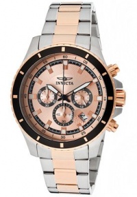 Invicta Men's 12457 Pro Diver Chronograph Rose Tone Textured Dial Stainless Steel Watch Invicta Men's 12457 Pro Diver Chronograph Rose Tone Textured Dial Stainless Steel Watch