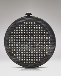 This Overture Judith Leiber leather clutch transforms your nighttime look featuring a geometric silhouette and faceted studs. Its interior holds your smartphone and life's little essentials. This Overture Judith Leiber leather clutch transforms your nighttime look featuring a geometric silhouette and faceted studs. Its interior holds your smartphone and life's little essentials.