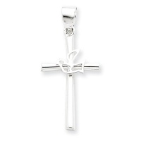 Sterling Silver Dove Cross Pendant Sterling Silver Dove Cross Pendant