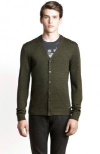 Armani Exchange Mens merino cardigan sweater Armani Exchange Mens merino cardigan sweater