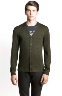 Armani Exchange Mens merino cardigan sweater