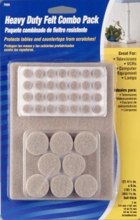 Waxman 7600 Self-Stick Home-Helper Felt Combo Pack, Brown Waxman 7600 Self-Stick Home-Helper Felt Combo Pack, Brown