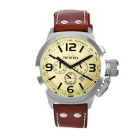 TW Steel Men's TW5 Canteen Brown Leather Cream Dial Watch TW Steel Men's TW5 Canteen Brown Leather Cream Dial Watch