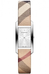 Burberry Silver Dial Nova Check Fabric Ladies Watch BU9508 Burberry Silver Dial Nova Check Fabric Ladies Watch BU9508