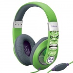eKids Marvel Avengers Hulk Over The Ear Headphones with Volume Control, by iHome  - MG-M402