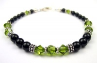 Damali Faux Black Pearl Beaded Crystal Birthstone Bracelets Damali Faux Black Pearl Beaded Crystal Birthstone Bracelets