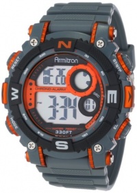 Armitron Men's 40/8284ORG Sport Large Metallic Orange Accented Grey Resin Strap Chronograph Digital Watch Armitron Men's 40/8284ORG Sport Large Metallic Orange Accented Grey Resin Strap Chronograph Digital Watch