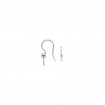 CleverEve 2014 Luxury Series One Pair of .015 ct tw Diamond 14K White Gold Semi Mount Ear Wire & Post 14.25 x 3.50mm for 4.0 x 8.0mm Pearl CleverEve 2014 Luxury Series One Pair of .015 ct tw Diamond 14K White Gold Semi Mount Ear Wire & Post 14.25 x 3.50mm for 4.0 x 8.0mm Pearl