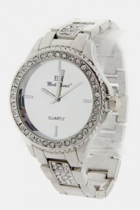 TRENDY FASHION CRYSTAL STUDDED BRACELET WATCH BY FASHION DESTINATION | (Silver) TRENDY FASHION CRYSTAL STUDDED BRACELET WATCH BY FASHION DESTINATION | (Silver)