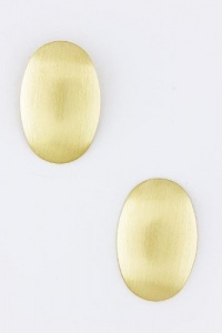 TRENDY FASHION METAL OVAL EARRINGS BY FASHION DESTINATION | (Gold) TRENDY FASHION METAL OVAL EARRINGS BY FASHION DESTINATION | (Gold)