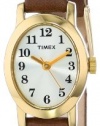 Timex Women's T2M567 Cavatina Brown Leather Strap Watch