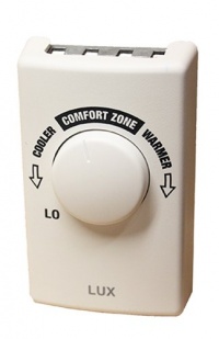 Lux Products LV1 Line Voltage Single Pole Heat Thermostat, Sterling White Lux Products LV1 Line Voltage Single Pole Heat Thermostat, Sterling White