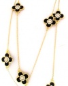 Designer Inspired Pearl Embellished Medium Cross Necklace