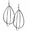 GUESS Earrings, Silver-Tone Teardrop Hoop