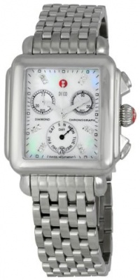Michele Woman's MWW06P000014 Deco Day Diamond Dial Stainless Steel Bracelet Watch Michele Woman's MWW06P000014 Deco Day Diamond Dial Stainless Steel Bracelet Watch