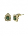 Effy Jewlery Diversa 14K Yellow Gold Emerald and Diamond Earrings