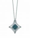 Effy Jewlery Diversa 14K White Gold Blue and White Diamond Pendant
