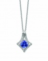 Effy Jewlery Diversa 14K White Gold Tanzanite & Diamond Pendant