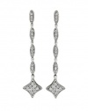 Effy Jewlery Diversa 14K White Gold Blue and White Diamond Earrings
