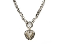 Diamonds Heart Charm Sterling Silver Necklace by Effy Collection Diamonds Heart Charm Sterling Silver Necklace by Effy Collection