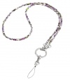 Vera Bradley Chain Lanyard in Plum Petals