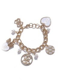 GUESS Women's Heart Charm Bracelet, GOLD GUESS Women's Heart Charm Bracelet, GOLD