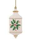 Lenox Christmas China Ornaments 2012 Holiday Pierced
