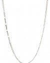 Men's 14k White Gold 2.2mm Figaro Chain Necklace, 24