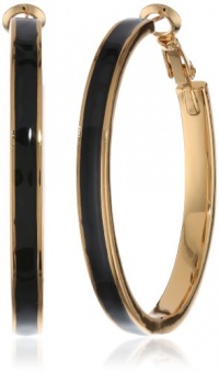 kate spade new york Bar None Black Hoop Earrings kate spade new york Bar None Black Hoop Earrings