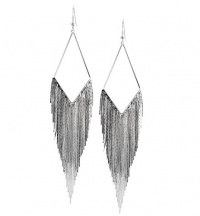 GUESS Earrings, Silver-Tone Kite Gypsy Chain Drop Earrings GUESS Earrings, Silver-Tone Kite Gypsy Chain Drop Earrings