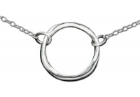 925 Sterling Silver Karma Ring Circle of Life Pendant Necklace 925 Sterling Silver Karma Ring Circle of Life Pendant Necklace
