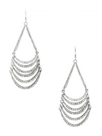 G by GUESS Women's Silver-Tone Rhinestone Chandelier Earrings, SILVER G by GUESS Women's Silver-Tone Rhinestone Chandelier Earrings, SILVER