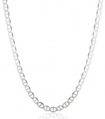 14k Gold Men's 3.2mm Mariner Chain Necklace, 24