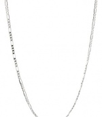 Men's 14k White Gold 2.2mm Figaro Chain Necklace, 24