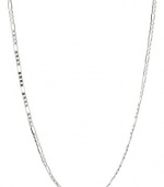 Men's 14k White Gold 2.2mm Figaro Chain Necklace, 24