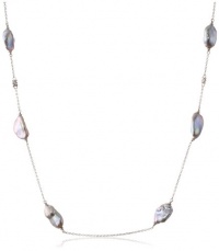 Judith Ripka Laguna Flat Baroque Pearl Gray Necklace, 36 Judith Ripka Laguna Flat Baroque Pearl Gray Necklace, 36