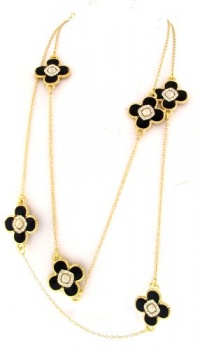 Designer Inspired Pearl Embellished Medium Cross Necklace Designer Inspired Pearl Embellished Medium Cross Necklace