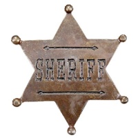 Antique Gold Star Shaped Sheriff Badge Antique Gold Star Shaped Sheriff Badge