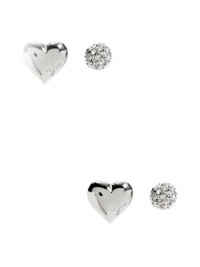 GUESS Women's Silver-Tone Logo Stud Earring Set, SILVER GUESS Women's Silver-Tone Logo Stud Earring Set, SILVER