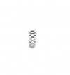 Donatella Charm, Sterling Silver Round Charm With Engraved Octogon Pattern