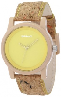 Sprout Unisex ST/5516YLCK Yellow Dial Cork Strap Eco-Friendly Watch Sprout Unisex ST/5516YLCK Yellow Dial Cork Strap Eco-Friendly Watch