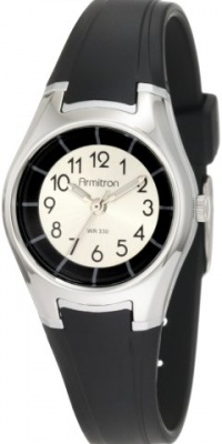 Armitron Unisex 256405BLK Silver-Tone Easy-to-Read Black Analog Sport Watch Armitron Unisex 256405BLK Silver-Tone Easy-to-Read Black Analog Sport Watch