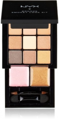 NYX Bronze Smokey Look Kit, 9 eye shadows 2 lip colors, applicator/mirror NYX Bronze Smokey Look Kit, 9 eye shadows 2 lip colors, applicator/mirror