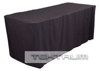 TEKTRUM 4' FT LONG FITTED TABLE DJ JACKET COVER FOR TRADE SHOW - BLACK COLOR TEKTRUM 4' FT LONG FITTED TABLE DJ JACKET COVER FOR TRADE SHOW - BLACK COLOR